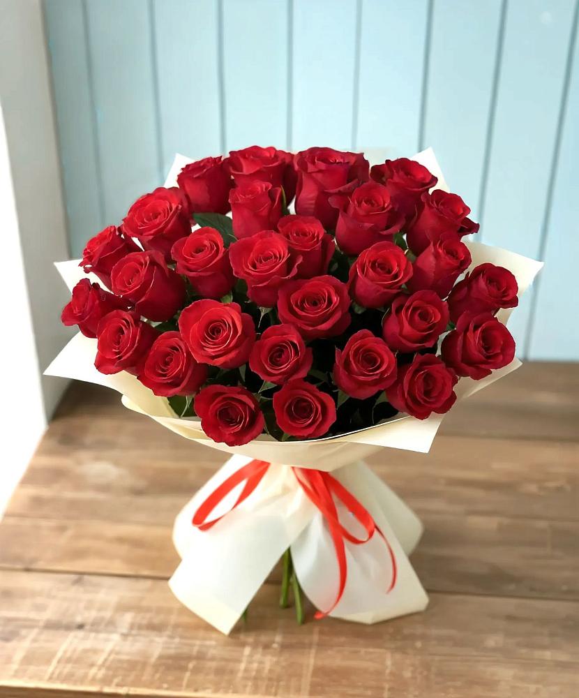 Букет 29 Красных роз в Октябрьский Волгоградской области