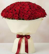 Букет 101 Красная роза Милано в Октябрьский Волгоградской области