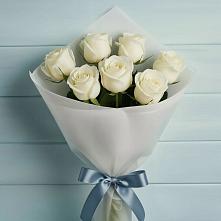 Букет 7 Белых роз Эдлесс Лав #REPLACE_PRED# Октябрьский Волгоградской области