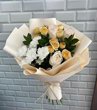 Букет цветов из:  Розы и Хризантемы в Октябрьский Волгоградской области