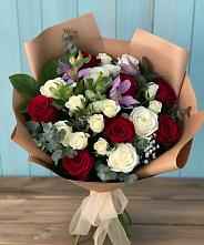 Букет цветов из:  Розы и Альстромерии в Октябрьский Волгоградской области