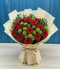 Букет цветов из:  Розы и Хризантемы в Октябрьский Волгоградской области