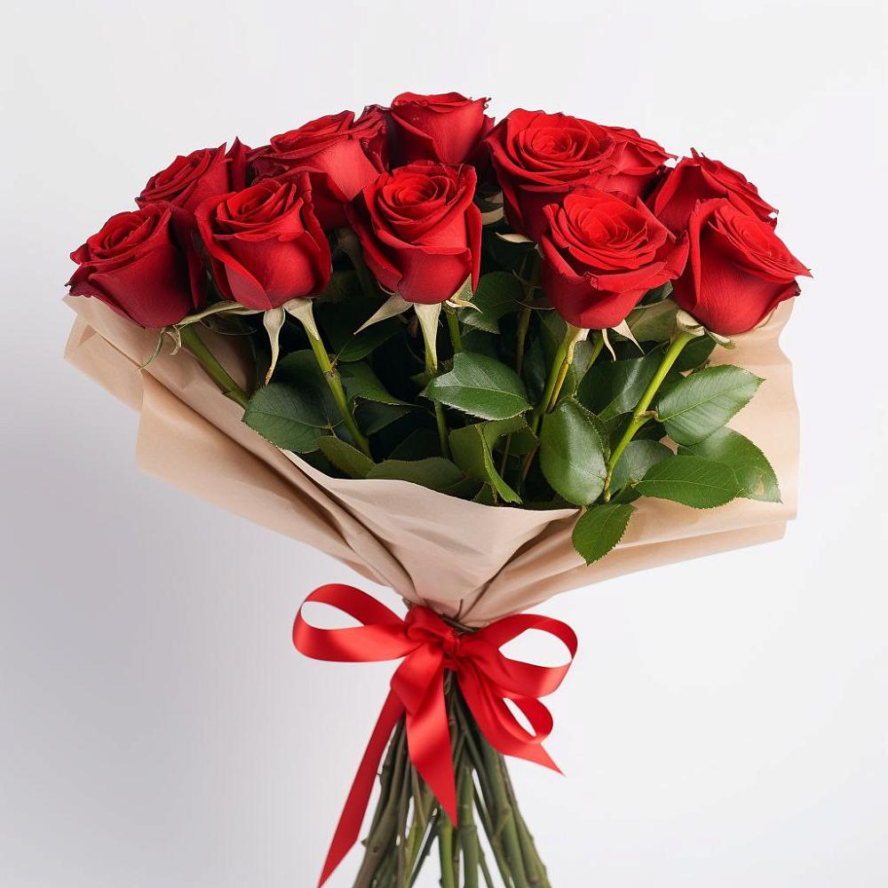 Букет 11 Красных роз Эдлесс Лав в Октябрьский Волгоградской области