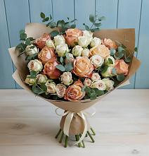 Букет цветов из:  Альстромерии и Розы в Октябрьский Волгоградской области
